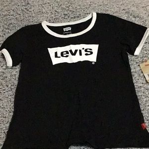 Levi’s white and black shirt